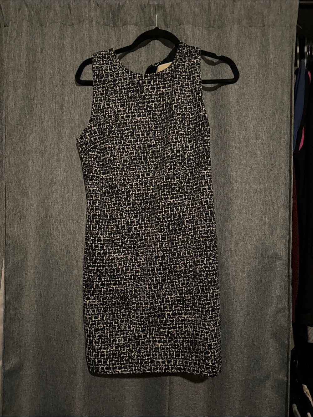Michael Kors Black and White Tweed Sheath Dress